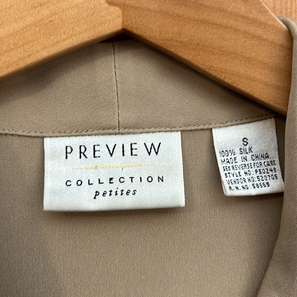 Nordstrom’s Taupe Silk Blouse SP - Picture 2 of 5